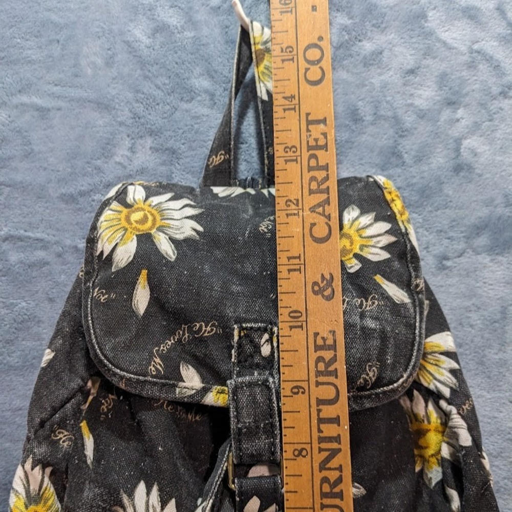 Vintage Sassaby Daisy Floral Mini Backpack Black He Loves Me 90s Sling Bag Y2K - Picture 3 of 16